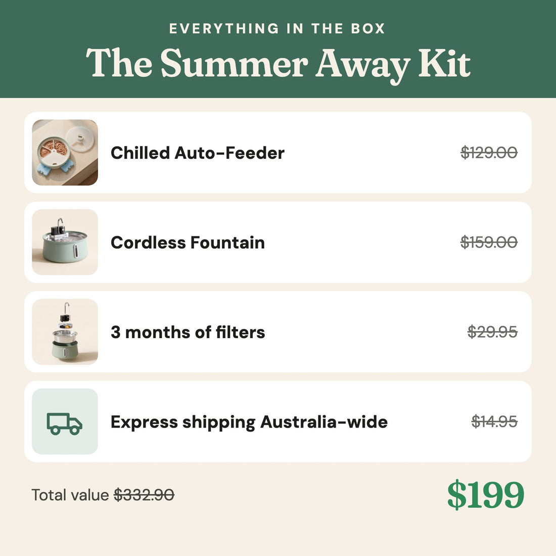 Everything in the Summer Away Kit