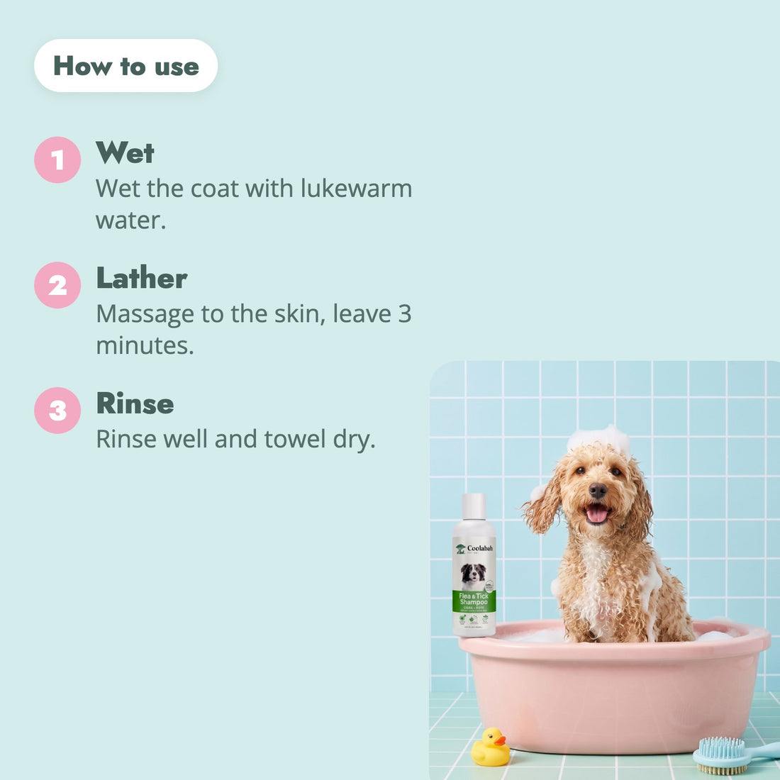 How to use the Flea & Tick Shampoo for Dogs
